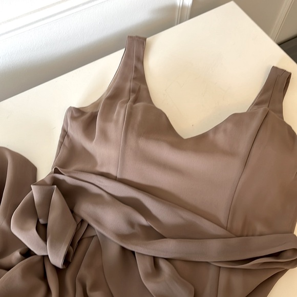 MUMU Jenn Maxi Dress in Dune chiffon Size Large - Picture 5 of 9